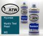 Preview: Hyundai, Mystic Teal Pearl, MS: 400ml Sprühdose + 400ml Klarlack - Set, von ATW Autoteile West.